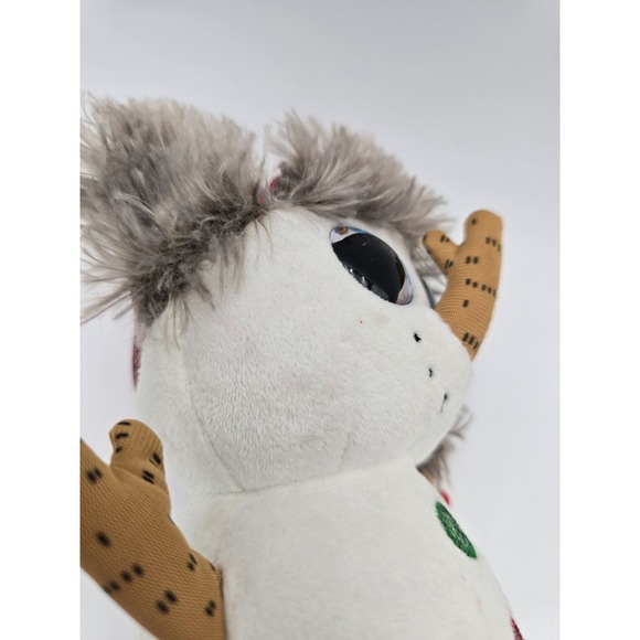 Lot Of 4 Beanie Plush Christmas Toys Reindeer Santa Frosty Snowman Ty & Gemmy - Picture 10 of 14